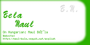 bela maul business card